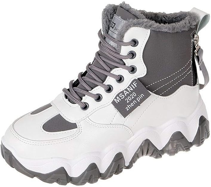 Amazon.com | Winter Women High Top Sneakers 2021Autumn Thick Sole Casual Shoes White Trainers 