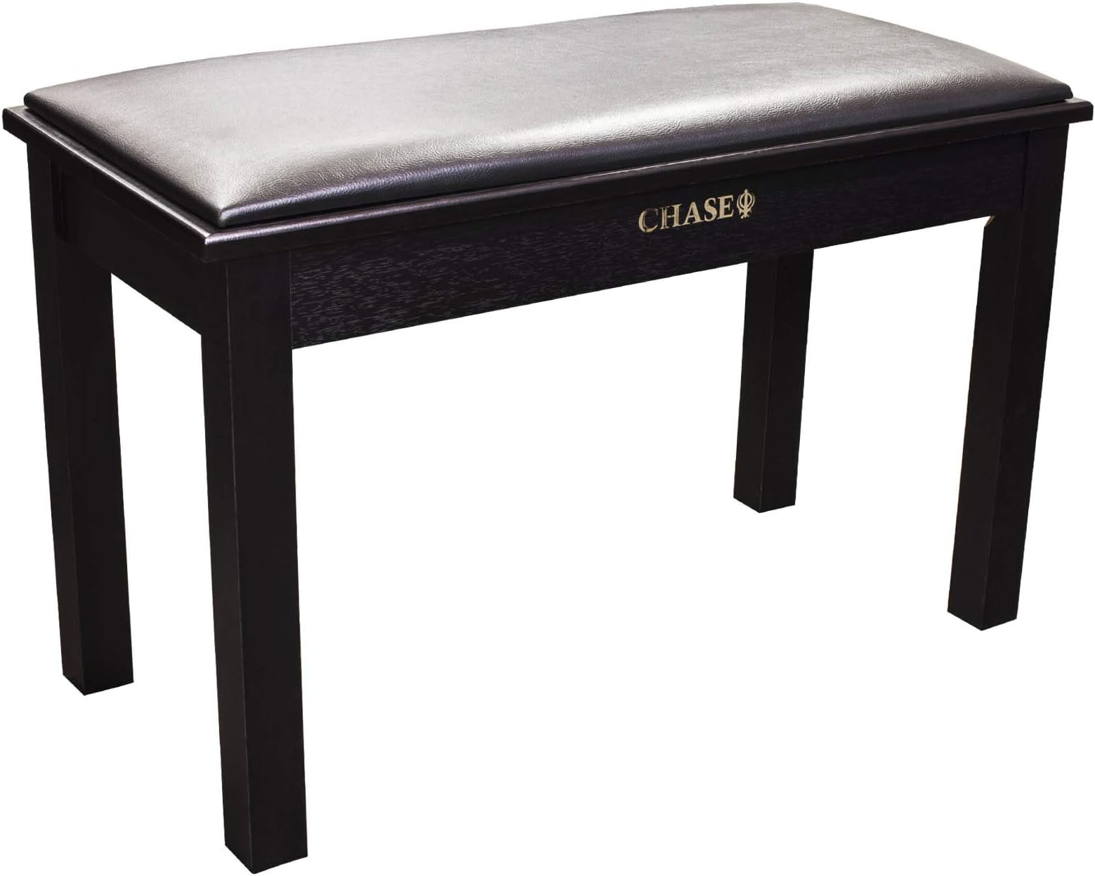 Chase CPS-370BK Piano Duet Stool Bench Black Finish With Storage Compartment Keyboard Bench
