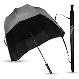 CloudTen Black Umbrella. Black Dome Shaped