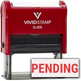 Pending Self Inking Rubber Stamp (Red Ink) - Medium