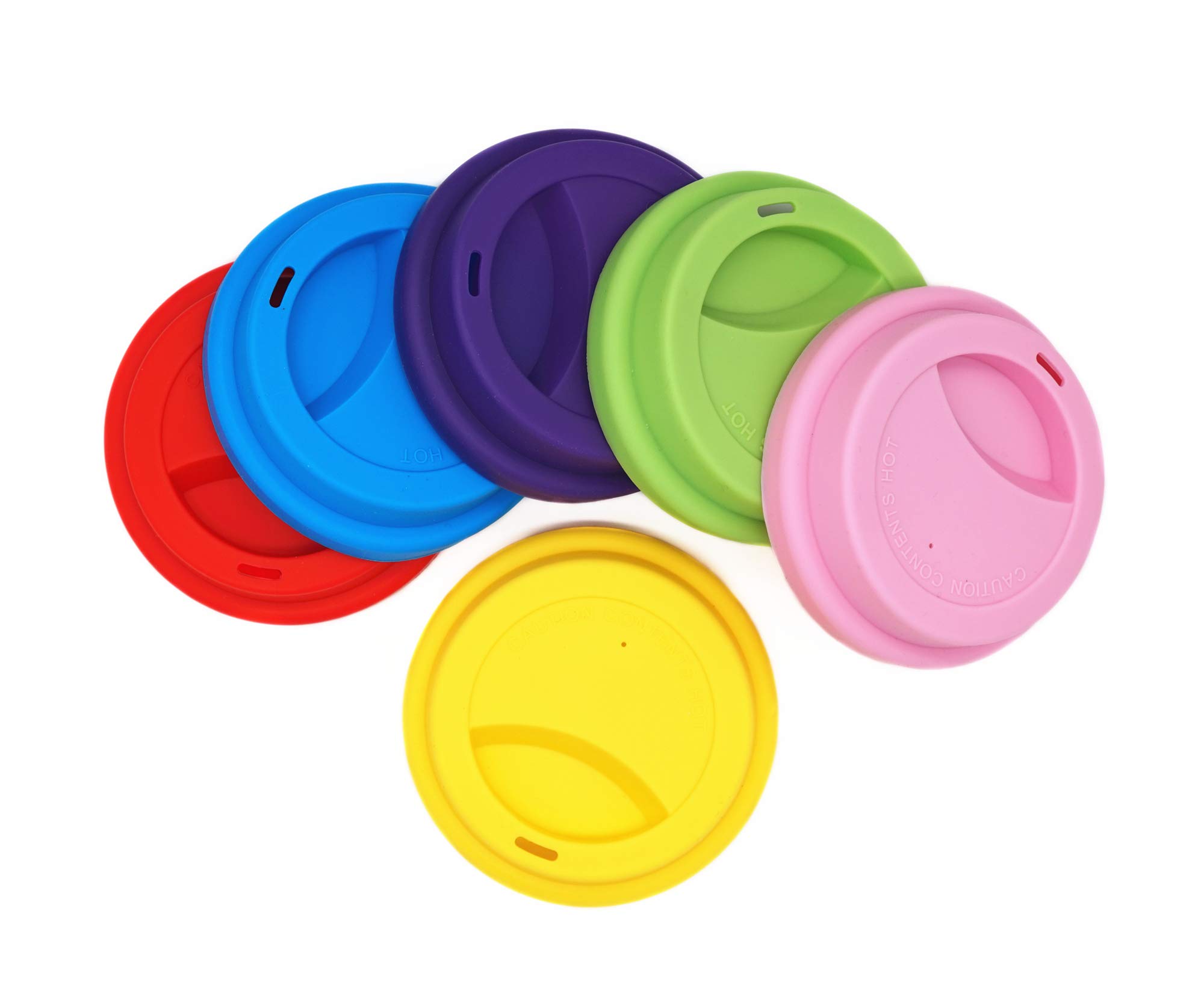 NanTun Silicone Drinking Lid Spill-Proof Cup Lids Reusable Coffee Mug Lids Coffee Cup Covers 6 Pcs - Assorted 2