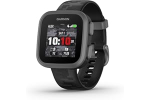 Garmin Bounce Kids Smartwatch renewed, Two-Way Text & Voice Messaging, Real-Time Location Tracking, Durable Black Camo Design