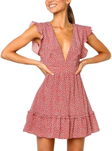 deep v neck sundress