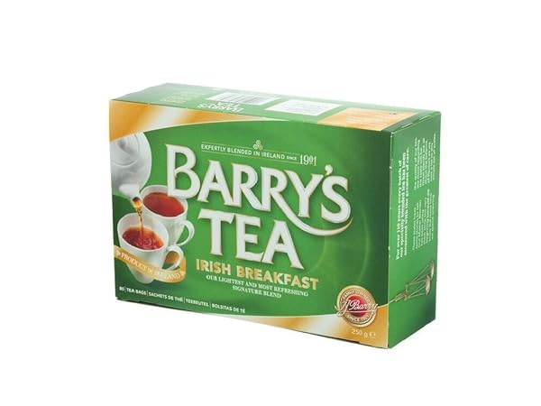 BARRY’S TEA IRISH BREAKFAST 80 COUNT TEA BAGS (PACK OF 1)