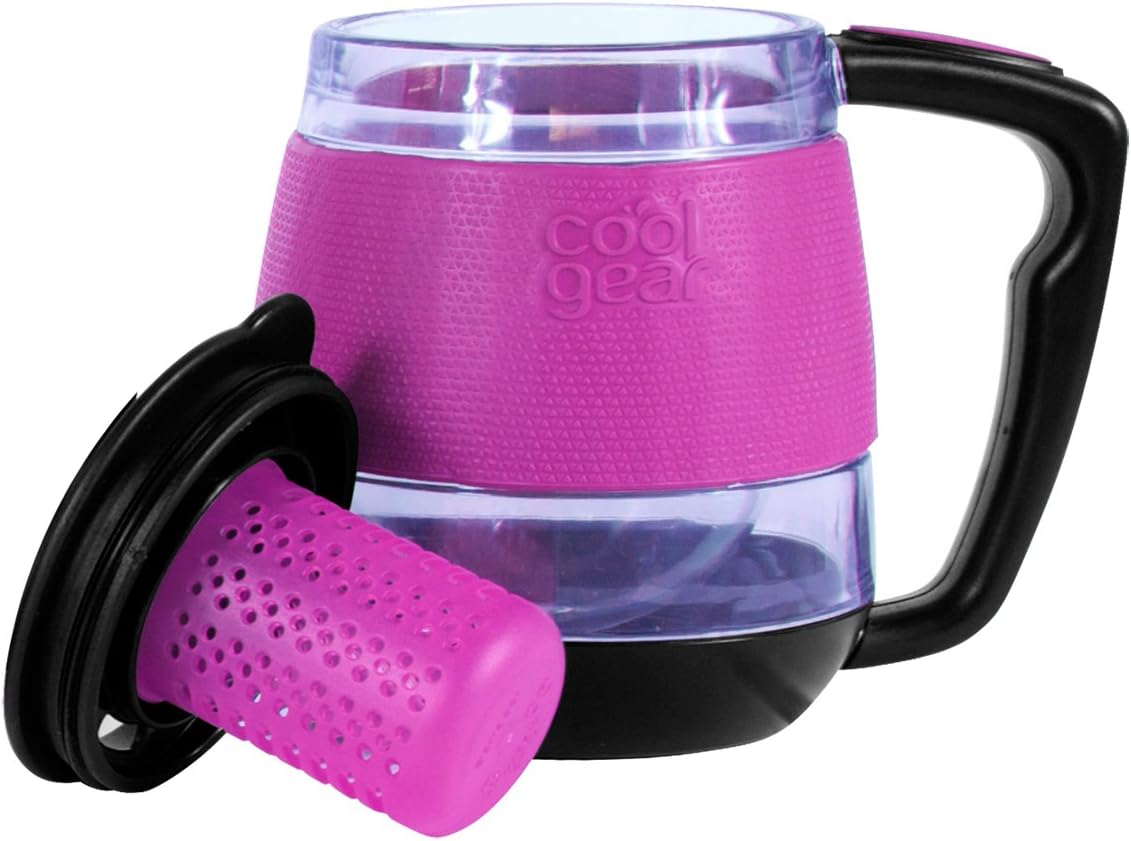 Cool Gear 11oz Desktop Tea Infuser Mug, Pink with