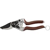 FELCO 8 ELITE Pruning Shears &ndash; 8.3" Swiss-Made Garden Clippers with Leather-Wrapped Handle for Large Right Hand | Hand Pruners for Gardening | Garden Tool Cutter with Bypass Blade, Carbon Steel