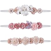 BFNAAgirl Flower Headband for Baby Girl Elastic Baby Floral Headbands Crown Hairbands Hair Accessories for Newborn Infant Toddlers Kids 3pcs/set