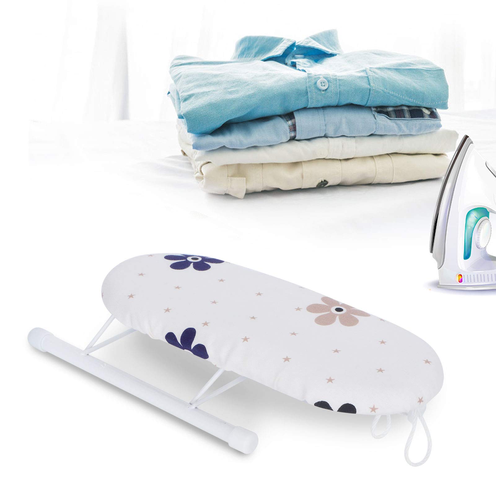 Ironing Board, CHICIRIS Portable Folding Ironing Board with Cotton Pad for Household Dorm Traveling, 10.2