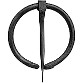 Lord of Battles Viking Cloak Pin – Hand-Forged Wrought Iron Brooch for Cloaks & Shawls – Medieval Fibula for LARP, Reenactment & Costumes