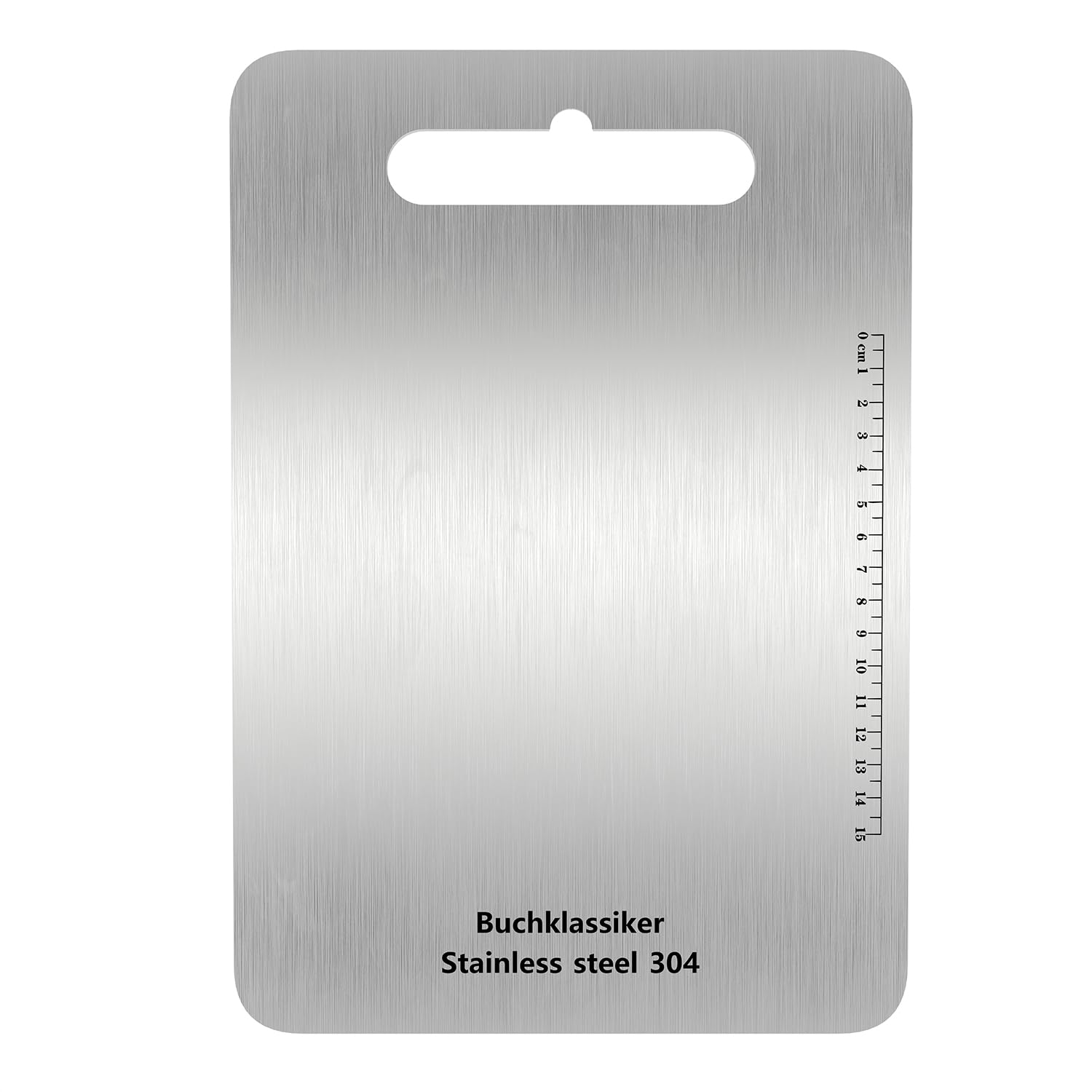 Stainless Steel 304 Chopping Board BPA-Free on Both Sides Antibacterial Sustainable Products Plastic-Free Working Cover Bread Boards Baking Board Kitchen Board with Scale (29x 20x 0.2cm)