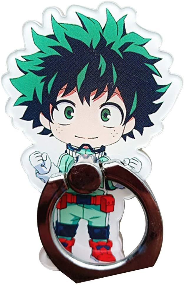 WerNerk My Hero Academia All Might Bakugou Midoriya Todoroki Universal Cell Phone Ring Stand Finger Ring Holder 360° Rotation Phone Holder Ring Grip(H01)
