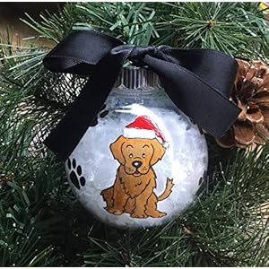 565pir Gepersonaliseerde kerstbal Golden Retriever hond kerstversiering