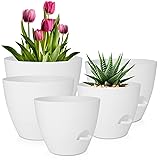 QRRICA Plant Pots 10/9/8/7.5/7 Inch Self Watering