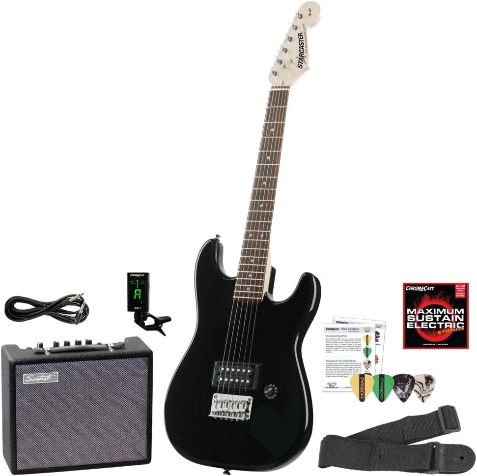 Fender Set Starcaster Strat guitarra eléctrica con amplificador, cable