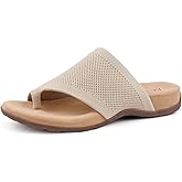BCSTUDIO Women Comfort Orthopedic Knit Flip Flop Sandals with Arch Support