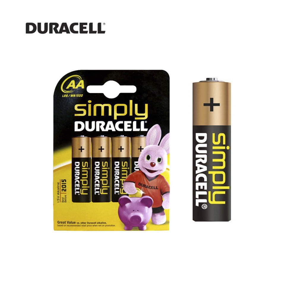 Duracell Mn1500 Aa Size 1.5V Alkline Batteries (4Pcs/Card)