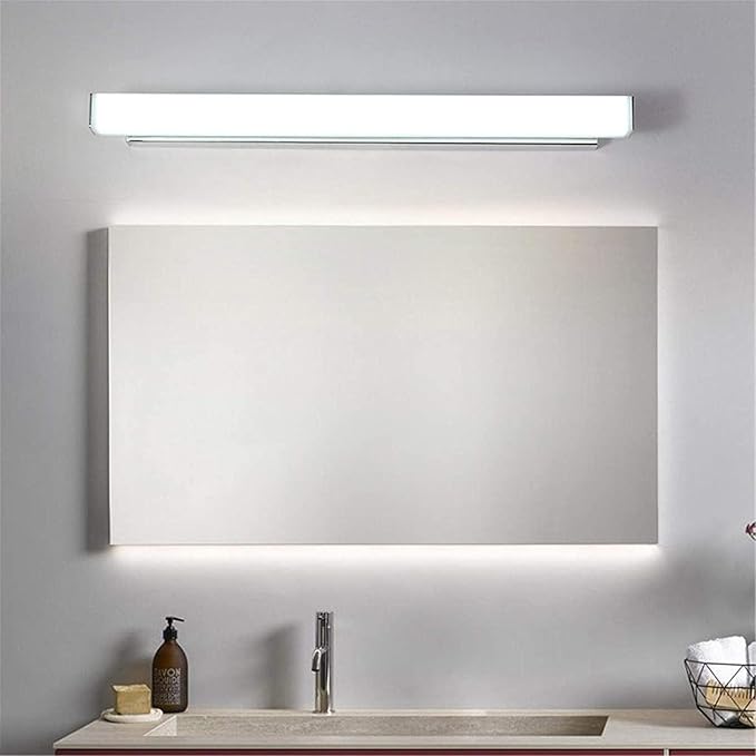 Ybzx Stainless Steel LED Bathroom Mirror Light Light, Square