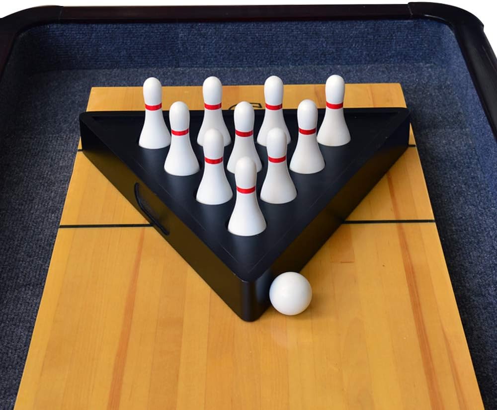 TORPSPORTS Set of 10 Hardwood Shuffleboard Bowling Pin Set