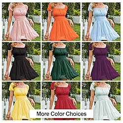 EXLURA Women's 2024 Summer Short Puff Sleeve Casual