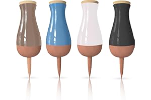 SmartiLiving Ollas (Set of 4) | 12oz Terracotta Plant Watering Globes - Self Watering Planter Insert - Automatic Plant Watering Devices | Vacation Watering Pots for Indoor & Outdoor Plants