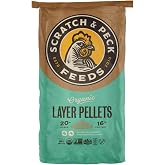 Scratch and Peck Feeds | Layer Pellets for Chickens &amp; Ducks | 25 lb Bag | 16% Protein, Corn &amp; Soy Free, Certified Organic &amp; Non-GMO Project Verified, Complete Nutrition