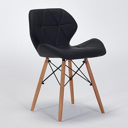 Amazon De Lhcy Stuhle Moderne Casual Ledersessel Computer Stuhl Haushalt Esszimmer Stuhl Massivholz