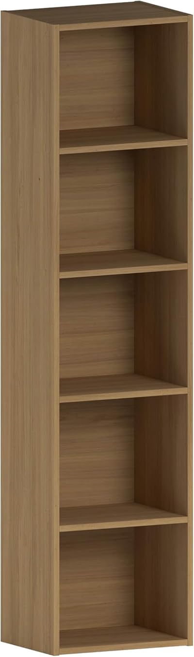 Vida Designs Oxford 5 Tier Cube Bookcase Oak Shelving Unit