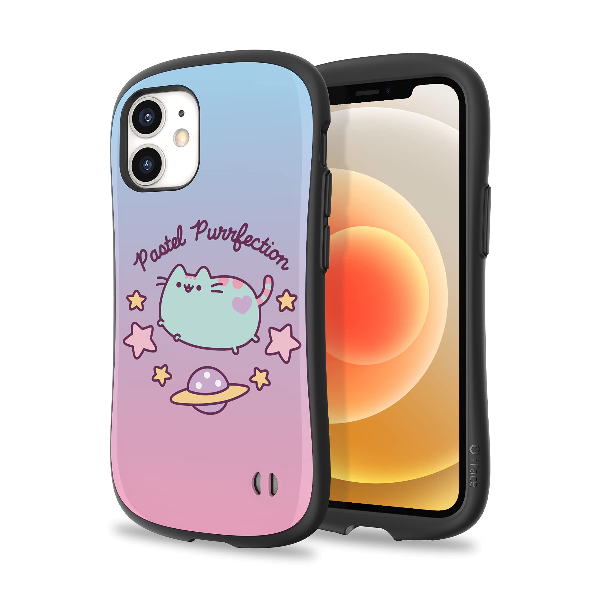 iFace x Pusheen First Class Designed for iPhone 12 mini (5.4") – Cute Shockproof Dual Layer [Hard Shell + Bumper] Phone Case – Pastel Pusheen