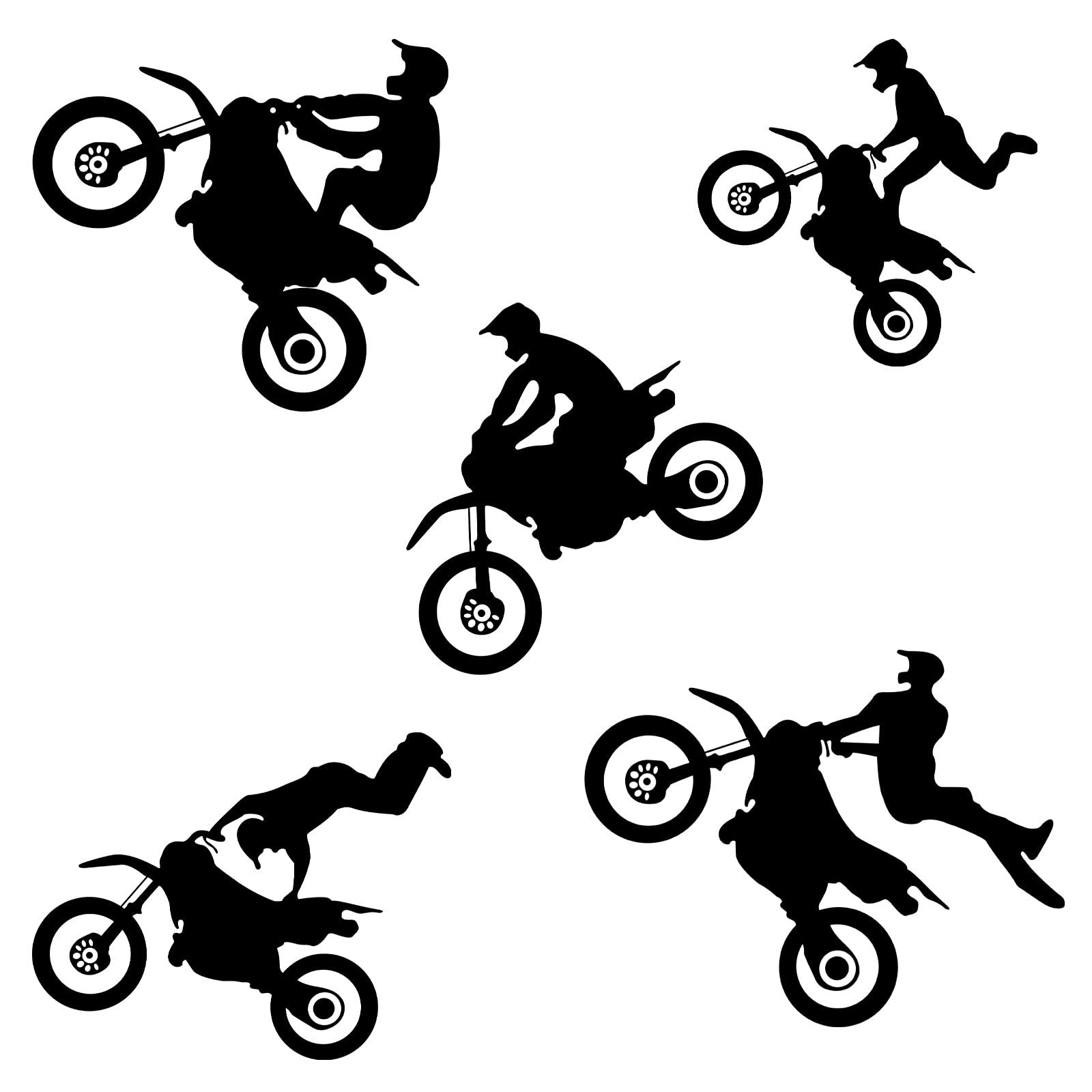 CUNAOUK Sports Stickers for Wall, Motocross Stickers Motorcycle Wall Decor, Bike Decor Wall Decals Dirt Bike Decor for Boys Room Dirtbike Sticker Sheet Wallpaper Motocross Bedroom Decor