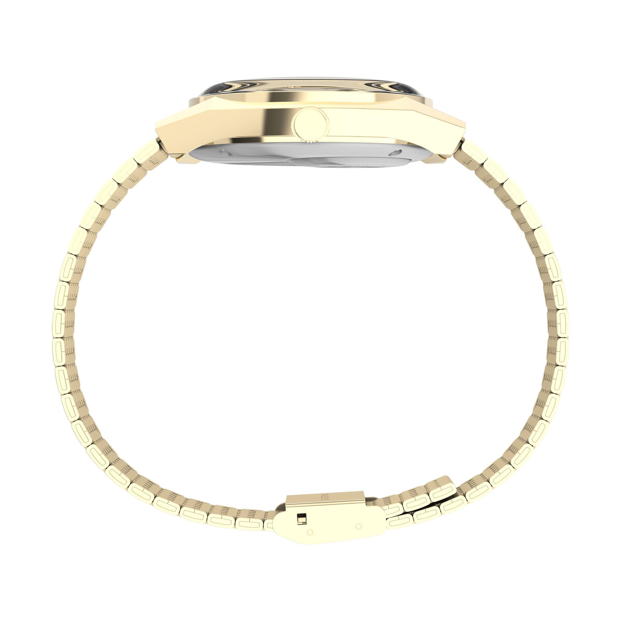 Timex Herren-Armbanduhr mit Falkenauge, 38 mm, goldfarbenes Armband, schwarzes Zifferblatt, goldfarbenes Gehäuse 2