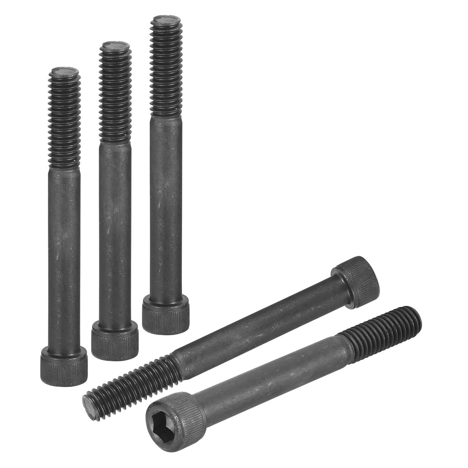 DTGN 5/16"-18x2-1/4" Socket Head Cap Screws Bolts - 10Pack - Good for Road Bicycle, Mountain Bike, Auto, Motorcycle - Carbon Steel Hex Head Metric Screws, Black