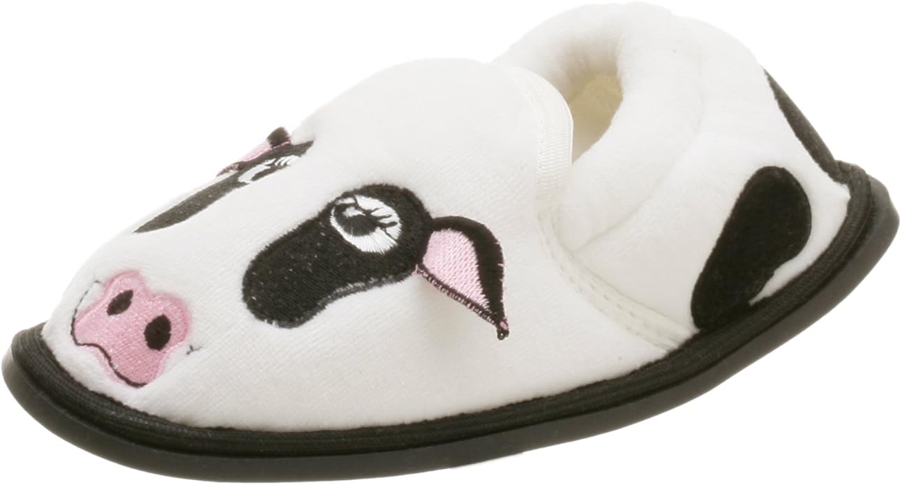 Western Chief Cow Slipper with Sole (Infant/Toddler/Little Kid),Cow,7 M