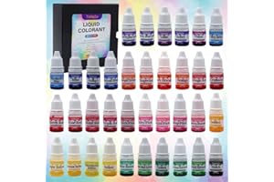 Soap Dye - Food Grade 36 Color,5ml/Bottle of Liquid Concentrated Colorant Kit Soap Colorant- Color for Candle Making,Bath Bom