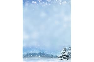 Great Papers! Beautiful Winter Letterhead, 80 Count, 11" x 8.5" (2015100) Blue
