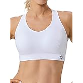 FITTIN Racerback Sports Bras for Women - Padded Seamless High Impact Support for Yoga Gym Workout Fitness