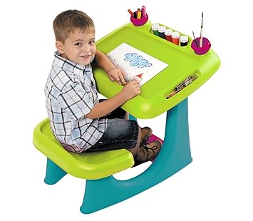 Keter Sit Draw Kids Art Table Creativity Desk With Arts Crafts Storage And Removable Cups Green