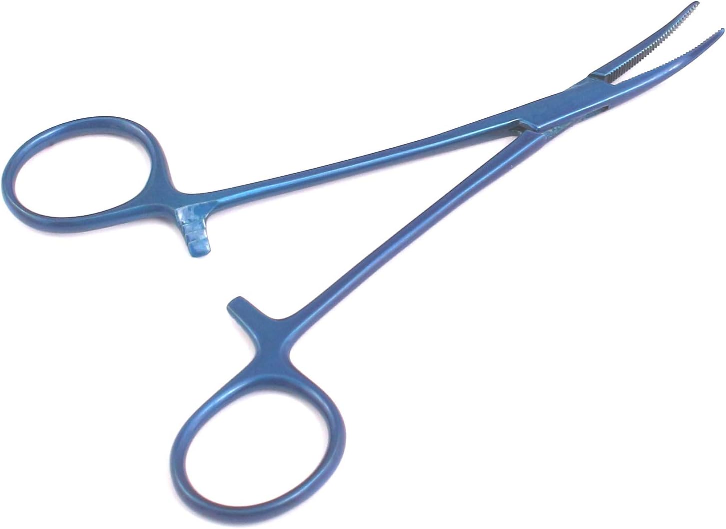 LAJA IMPORTS 5" Curved Mosquito Hemostat Forceps Locking Clamps Blue Color Stainless Steel