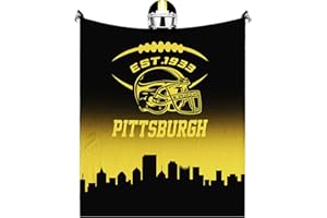 xtvzimke Pittsburgh Blanket, Gifts for Men Women Sports Lovers Throw Blankets, Lightweight Flannel Team Color Blanket for Sofa Bed Decor Fan, 60" X 50"