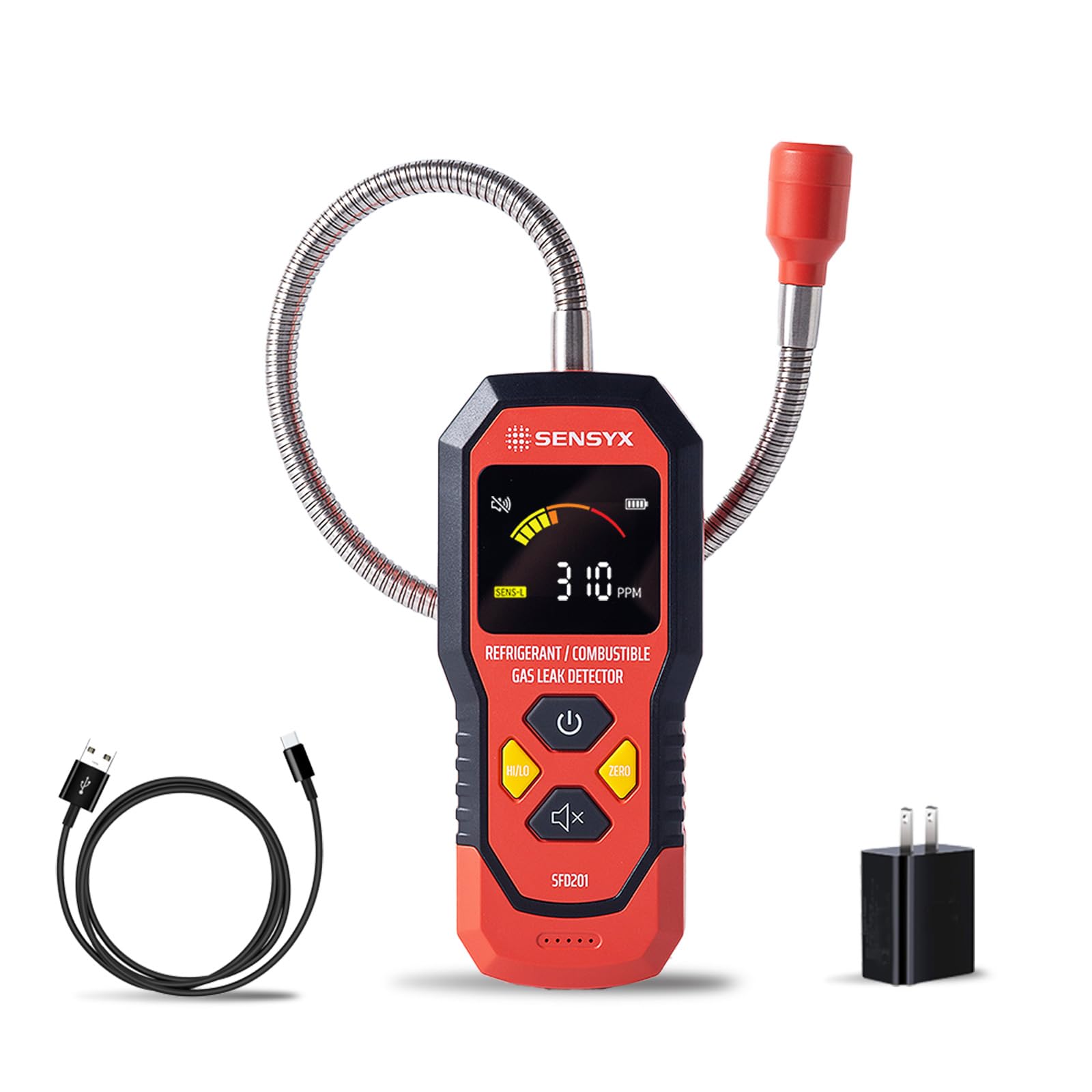 Photo 1 of SENSYX Rechargeable HVAC Refrigerant Leak Detector, Halogen Freon Sniffer, Air Conditioning Detection, Automotive Gas Finder (SFD201 Refrigerant&Combustible Gas Detector)