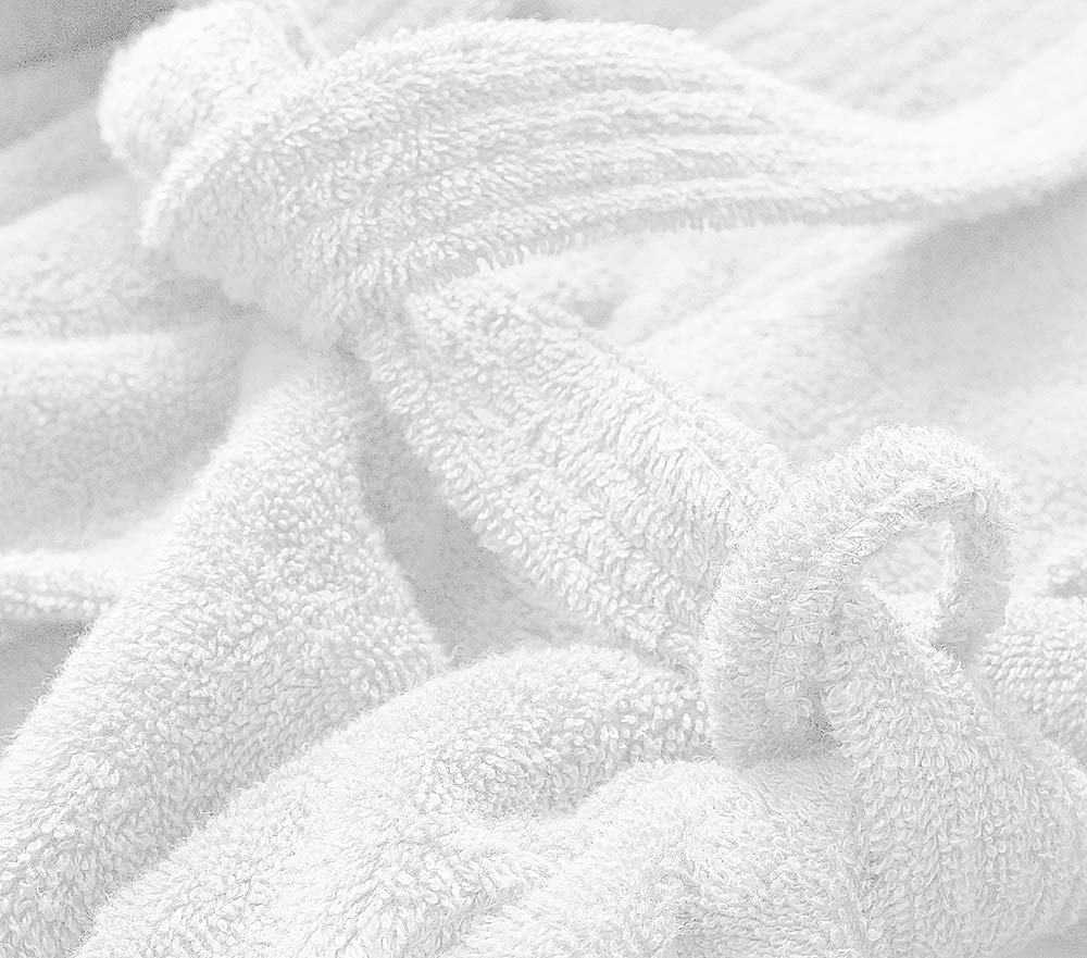 BIOLINEN 100% Cotton Terry Shawl Collar Bathrobe with Slippers – One Robe, Plush Spa Robe for Men & Women, Unisex One Size, White