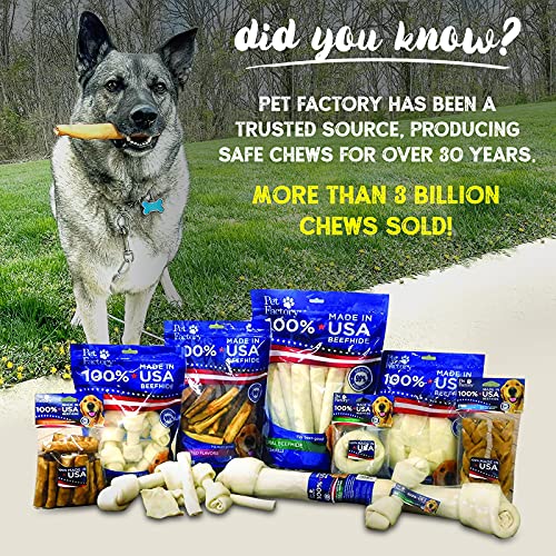 Pet Factory 78140 Beefhide Dog Chews, 99 Digestive, Rawhides to Keep