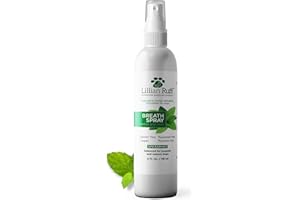 Lillian Ruff Dog Breath Freshener Dental Care Spray - Dog Oral Health Teeth Cleaning Formula Targets Bad Dog Breath, Plaque & Tartar Build-Up, Supports Oral Care, Gum Health & Immune System (4oz)
