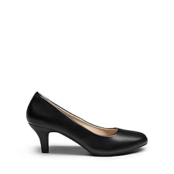 DREAM PAIRS Women's Luvly Black Pu Bridal Wedding