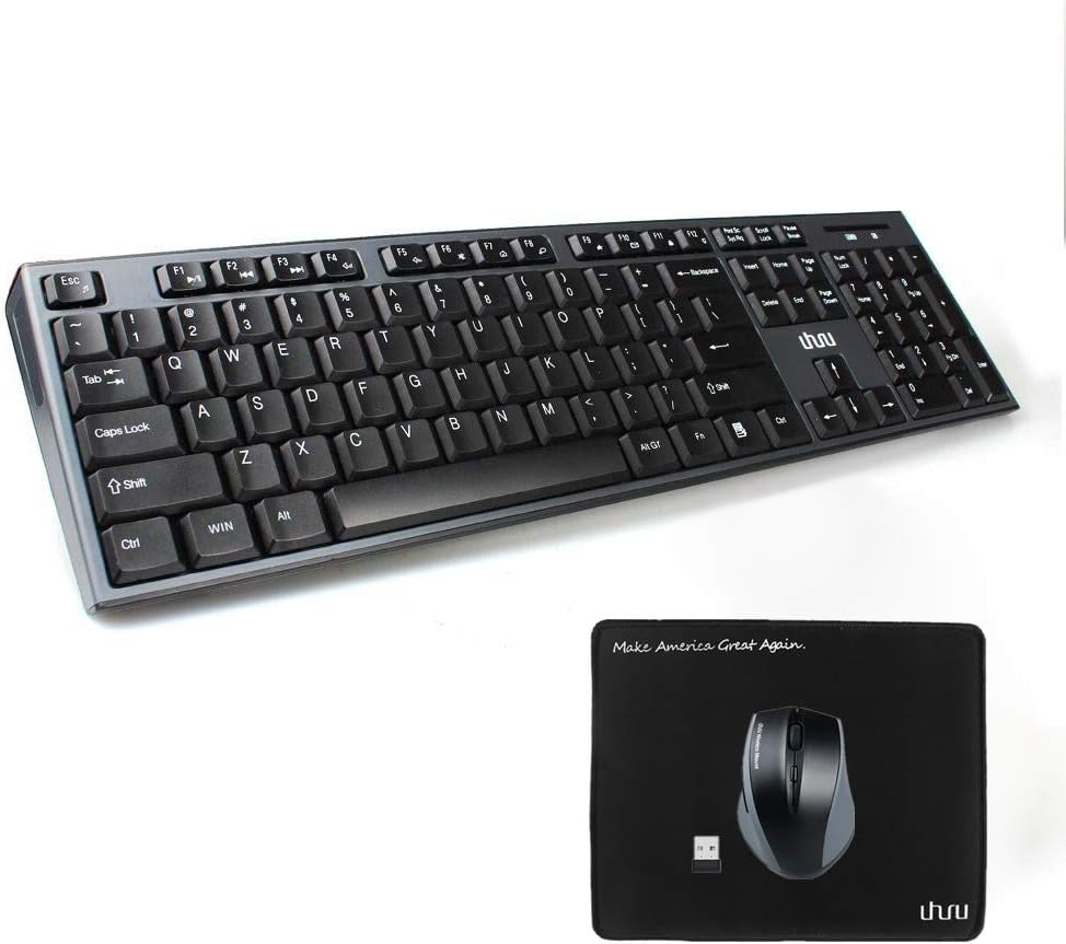 Top Sellers in Computer Keyboard & Mouse Combos Top Sellers in Computer Keyboard & Mouse Combos - Top Sellers in Computer Keyboard & Mouse Combos - Wireless Keyboard and Mouse Combo, UHURU 2.4G USB Wireless Keyboard Mouse for Laptop, Computer, PC, Tablet, Desktop,Mac, Windows XP/7/8/10, Long Battery.