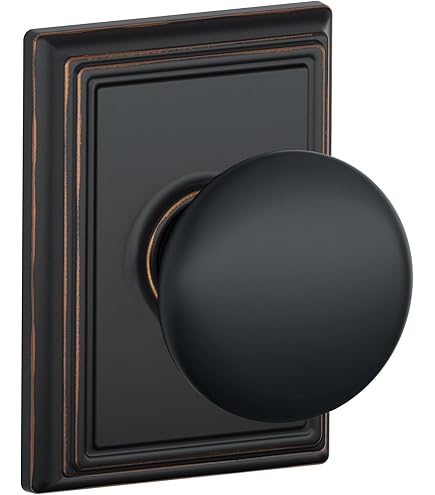 Schlage F51A-PLY-ADD Keyed Entry Plymouth Door Knobset with