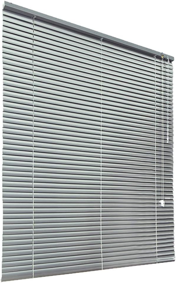 HSYLYM Aluminum Venetian Blinds 110x130 cm Grey 1 in Slats Easy Install