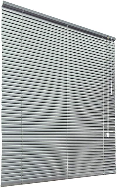 HSYLYM Aluminum Venetian Blinds 120x130cm Grey 1 inch slats