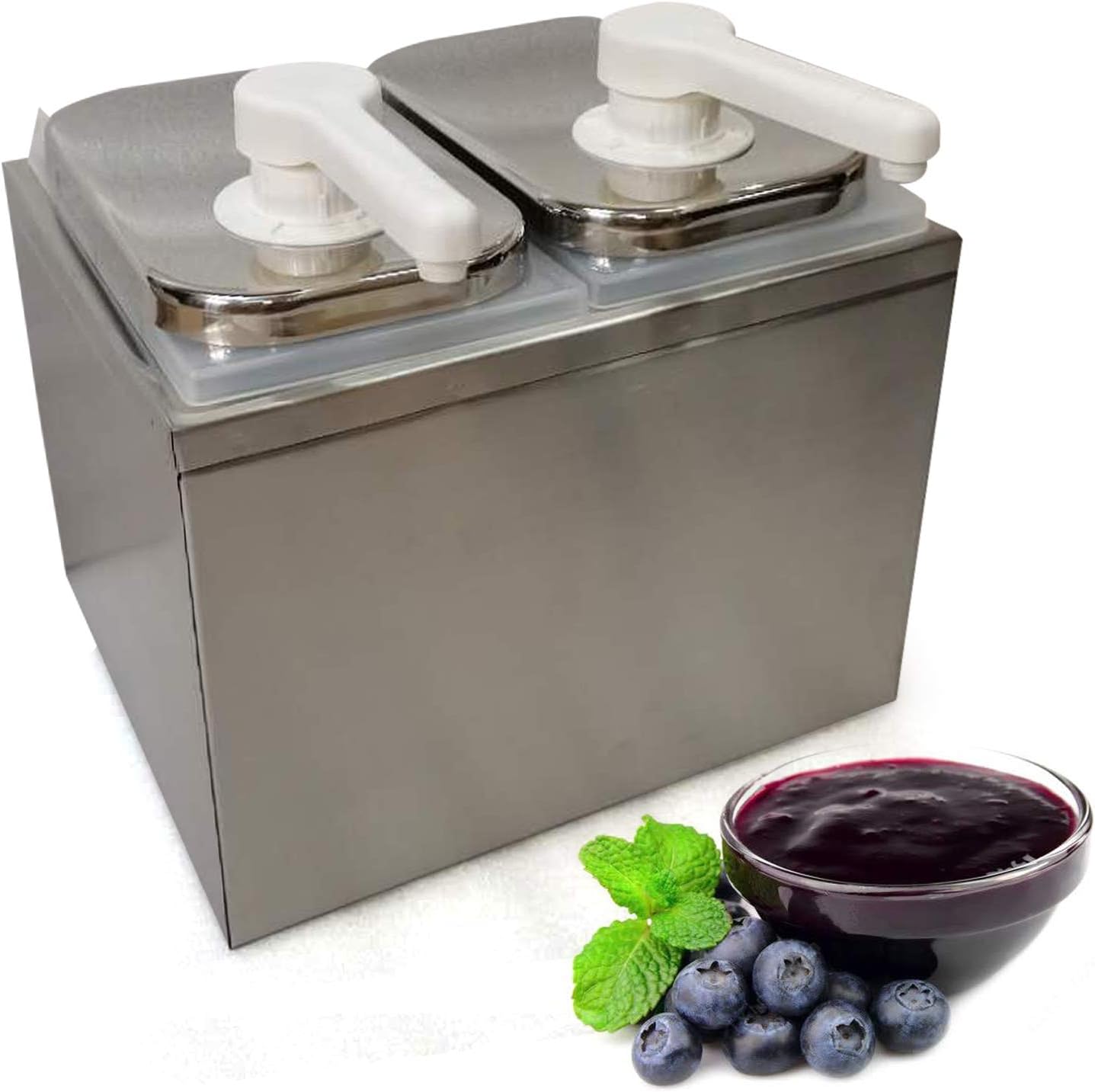 Sauce Dispenser Pump,1L/2L/3L/4L(Optional) Stainless Steel Tripple Condiment Pump