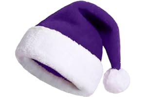 Santa Hat,christmas hats for adults Unisex Plush Soft christmas Party Hat with Pom-poms New Year Party Supplies & Decor