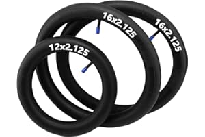 FJCSWJ 16'' x2.15 x2 Back and 12.5'' x2.15 x1 Front Premium Explosion Proof Front Inner Tire Tube 3 Piece Set for BOB Revolution Strollers Like SE/Pro/Flex/SU/Ironman- Made from BPA/Latex Free Butyl Rubber